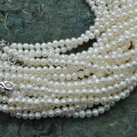 ELEISPL wholesale 4-5mm near round potato genuine natural pearl necklace #Q30218