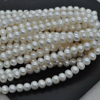 wholesale 3 strands big 9.5-10*10-11mm bread shape real freshwater pearl strings