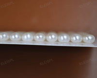 Stunning Wholesale 96 PCS (1card) white half drilled Freshwater Pearl