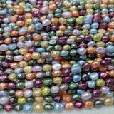 wholesale 20strings multi-colour baroque freshwater cultured pearl 8*9-11mm