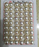 ELEISPL JEWELRY High quality 10mm half hole FW pearl wholesale 27 Pairs (54pcs) Free shipping