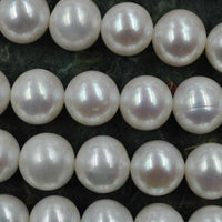 wholesale 11-13mm white freshwater cultured pearl strand 40cm near round beads