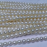 AAA++ Lots fine 6-7mm rice white freshwater pearl strings