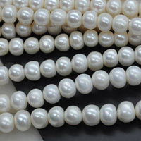 wholesale 3 strands big 9.5-10*10-11mm bread shape real freshwater pearl strings