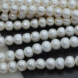 wholesale 3 strands big 9.5-10*10-11mm bread shape real freshwater pearl strings