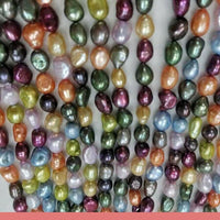 wholesale 20strings multi-colour baroque freshwater cultured pearl 8*9-11mm