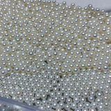 Fine small perl 3mm 4mm 5mm round freshwater half drilled pearls wholesale