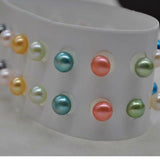 Gorgeous colors loose freshwater pearl button half drilled beads 5-6mm diy