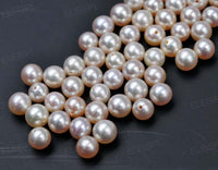 fine lots half drilled 5-6mm round freshwater pearl for pendant earring ring