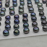 Lots half hole mix black freshwater loose pearl option 7mm 9.5-10mm 10.5mm