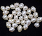 wholesale 120 PCS 7-8mm Half hole freshwater pearl loose beads drip rice