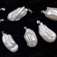 GORGEOUS high luster lots 10 PCS Big Baroque Natural real pearl pendants