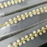 wholesale lots 5-6mm handmade real pearl bracelets white golden chain bangle