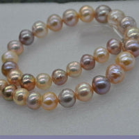 High luster natual furrow big Freshwater pearl strand 16" various option