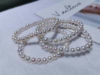 AAA wholesale 10strands 6-7mm freshwater pearl bracelets near potato elastic