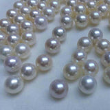 Stunning 9mm 10mm round white genuine freshwater pearl half drilled beads