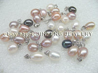 fine wholesale 100 PCS 7-8mm drop freshwater pearl pendants