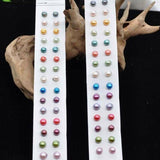 Gorgeous colors loose freshwater pearl button half drilled beads 5-6mm diy