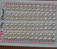 Stunning Wholesale 96 PCS (1card) white half drilled Freshwater Pearl