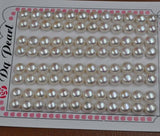 Stunning Wholesale 96 PCS (1card) white half drilled Freshwater Pearl