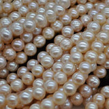 Wholesale 9-10mm natural color near potato Freshwater pearl strings 38cm