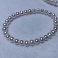 AAA wholesale 10strands 6-7mm freshwater pearl bracelets near potato elastic