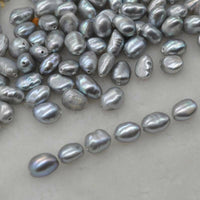 wholesale lots 6*7-9mm Baroque gray freshwater pearl loose beads