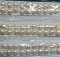 Stunning lots 12 pairs 13mm button freshwater pearl half drilled