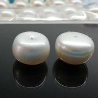 Stunning lots 12 pairs 13mm button freshwater pearl half drilled