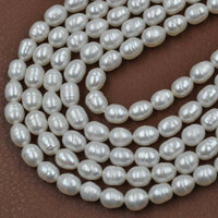 wholesale 6 strands 6-6.5*7-9mm freshwater rice pearl free shipping