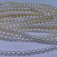 AAA++ Lots fine 6-7mm rice white freshwater pearl strings