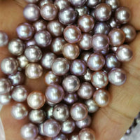 wholesale 50 pcs 6-6.5mm round lavender undrilled pearls