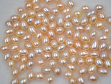 fine lots of rice drop real cultured freshwater pearl half drilled loose beads