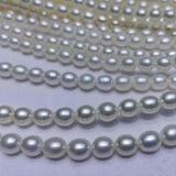 AAA++ Lots fine 6-7mm rice white freshwater pearl strings