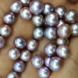 wholesale 50 pcs 6-6.5mm round lavender undrilled pearls