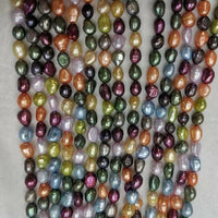 wholesale 20strings multi-colour baroque freshwater cultured pearl 8*9-11mm