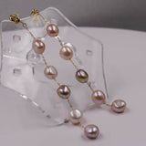 10mm Baroque freshwater pearl style dangle earring 12cm length style