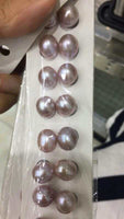 [ELEISPL] 10 pairs AAA Grade 9.5-10mm Teardrop Real Pearl half hole beads