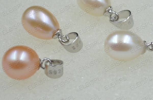 Lots 30 PCS drop pearls pendants mixed freshwater pearls 925 silver hook