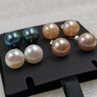 wholesale 100 pairs freshwater pearl earring 4mm 5mm 6mm 7mm 8mm 9mm 10mm s925