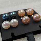 wholesale 100 pairs freshwater pearl earring 4mm 5mm 6mm 7mm 8mm 9mm 10mm s925