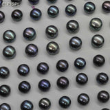 Lots half hole mix black freshwater loose pearl option 7mm 9.5-10mm 10.5mm