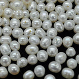 wholesale loose real pearl full hole 7-8mm freshwater pearl lots free shipping