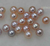 AAA 4.5-5mm round  freshwater pearl half drilled various colors item Q20151