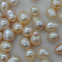 wholesale 50 pcs Baroque drop real freshwater pearl 11-13*13-17MM