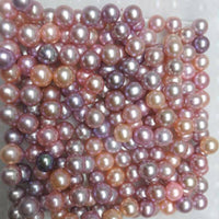 Gorgeous bright multicolors lots 7.5-8mm round real pearl wholesale