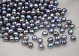 fine lots of rice drop real cultured freshwater pearl half drilled loose beads