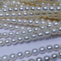 AAA++ Lots fine 6-7mm rice white freshwater pearl strings