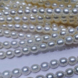 AAA++ Lots fine 6-7mm rice white freshwater pearl strings