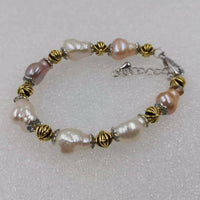 10-12mm natural baroque freshwater pearl bracelet free shipping